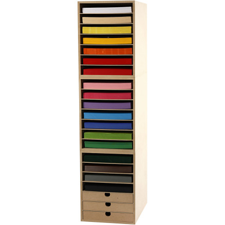 Container und Karton in Blättern als Liefereinheit, H 100 cm, A4, Blatt 210x297 mm, 180 g, Sortierte Farben, 1 Set von Diverse