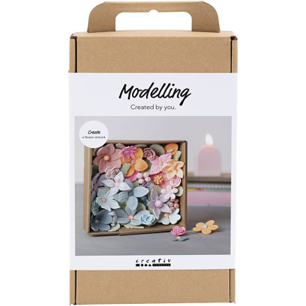 DIY Kit Modellieren, Blumen, Pastellfarben, 1 Pk. von Diverse