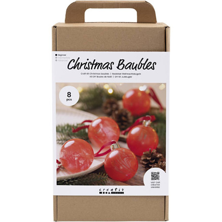 DIY Kit Weihnachtskugeln, Marmorierung, 1 Pk. von Diverse