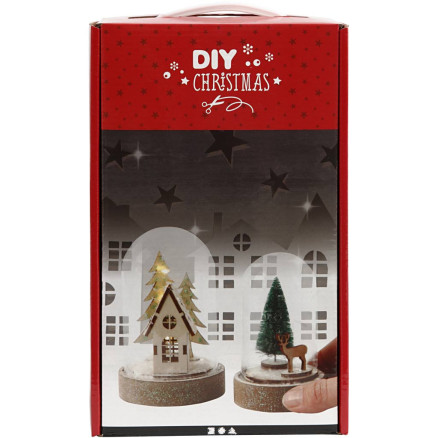 DIY-Set für Deko-Szenen unter Plastikglocken, H 10+12,5 cm, 1 Pck von Diverse