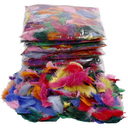 Daunen, Größe 7-8 cm, Sortierte Farben, 10x50 g/ 1 Pck Daunen, Größe 7-8 cm, Sortierte Farben, 10x50 g/ 1 Pck von Diverse