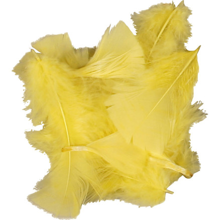 Daunen, Größe 7-8 cm, Gelb, 500 g/ 1 Pck von Diverse