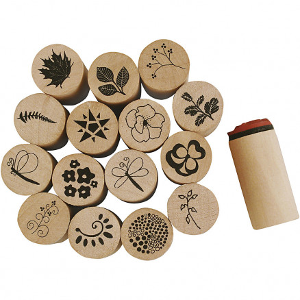 Deco Art Stempel, D: 20mm, H: 26mm, 15 Stk Deco Art Stempel, D: 20mm, H: 26mm, 15 Stk von Diverse