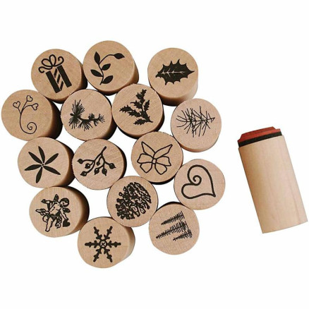 Deco Art-Stempel, Weihnachten, H 26 mm, D 20 mm, 15 Stk/ 1 Pck Deco Art-Stempel, Weihnachten, H 26 mm, D 20 mm, 15 Stk/ 1 Pck von Diverse