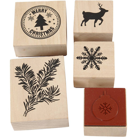 Deko-Stempel, Weihnachten, 5 sort./ 1 Pck von Diverse