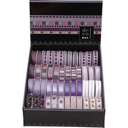 Dekoband, B 10 mm, Flieder, 48x2 m/ 1 Pck von Diverse