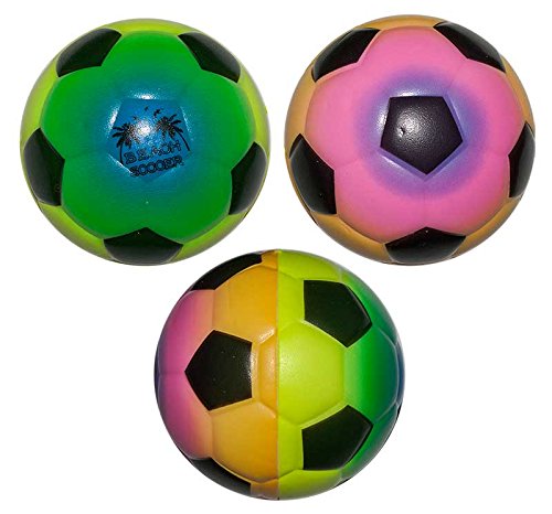 Diverse 6 x Bälle Ball Springball ca 63 mm Beach Soccer Ball Bunt Softball Knautschball von Diverse