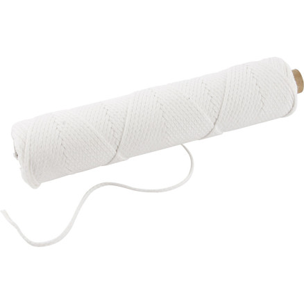Docht , Geeignet für getauchte Kerzen (Durchm. 22-30 mm) und geformte Kerzen (Durchm. 60-80 mm) , 100 g, 50 m/ 1 Rolle von Diverse