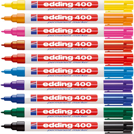 Edding Marker 400, Strich 1 mm, versch. Farben, 10 Stück / 1 Pk. von Diverse