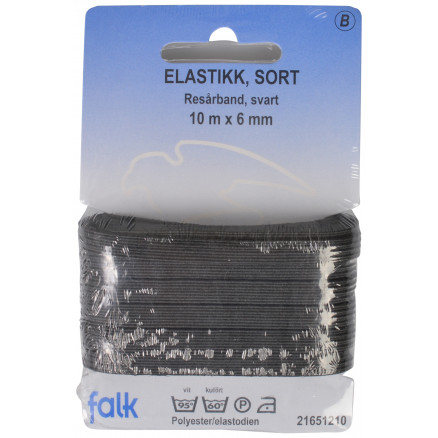 Elastikband flach Schwarz 6mm 10m von Diverse