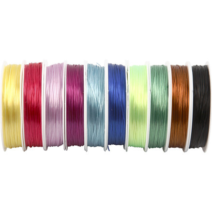 Elastische Schnur, Dicke 1 mm, Sortierte Farben, 10x25 m/ 1 Pck Elastische Schnur, Dicke 1 mm, Sortierte Farben, 10x25 m/ 1 Pck von Diverse