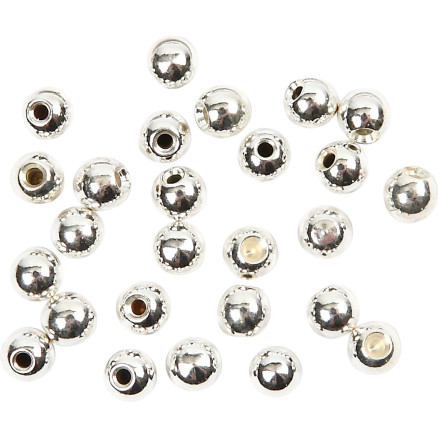 Endperlen, Durchm. 3 mm, Lochgröße 1 mm, versilbert, 20 Stück / 1 Pk. Endperlen, Durchm. 3 mm, Lochgröße 1 mm, versilbert, 20 Stück / 1 Pk. von Diverse