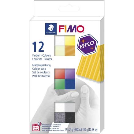 FIMO® Effect , Sortierte Farben, 12x25 g/ 1 Pck von Diverse
