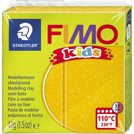FIMO® Kids Clay, Glitter, Gold, 42 g/ 1 Pck von Diverse