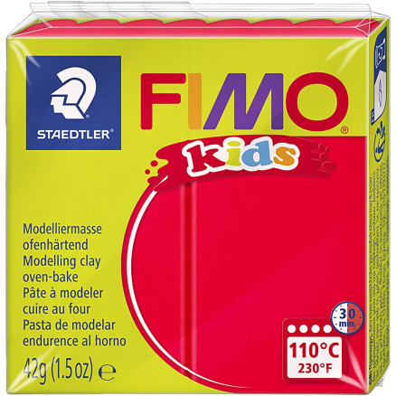 FIMO® Kids Clay, Rot, 42 g/ 1 Pck von Diverse