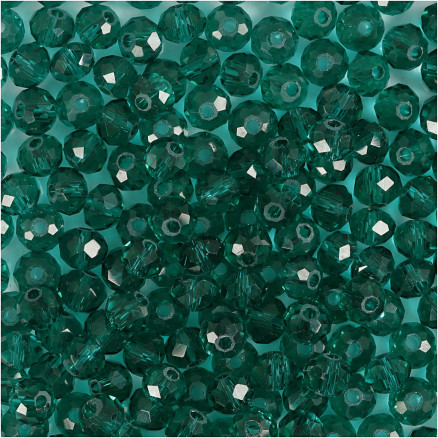Facettierte Perlen, Größe 3x4 mm, Lochgröße 0,8 mm, smaragdgrün, 100 Stück / 1 Pk. Facettierte Perlen, Größe 3x4 mm, Lochgröße 0,8 mm, smaragdgrün, 100 Stück / 1 Pk. von Diverse