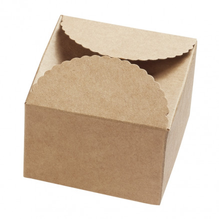 Faltbare Papierbox Natur 70x70x50mm - 2 Stk von Diverse