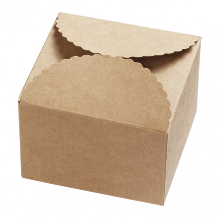 Faltbare Papierbox Natur 90x90x50mm - 2 Stk von Diverse