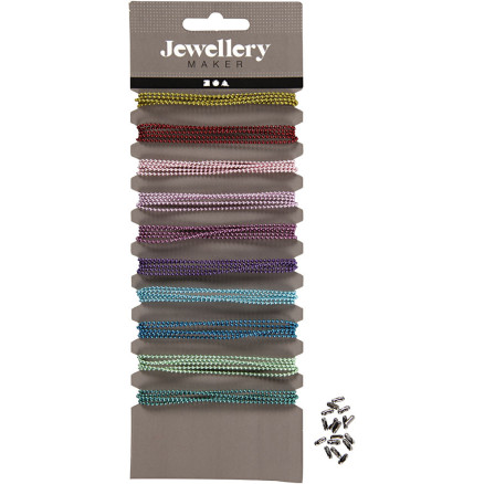 Farbige Perlenkette, D 1,5 mm, Sortierte Farben, 10x80 cm/ 1 Pck Farbige Perlenkette, D 1,5 mm, Sortierte Farben, 10x80 cm/ 1 Pck von Diverse
