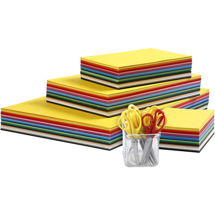 Farbiger Bastelkarton und Kinderscheren, A3,A4,A5,A6, 180 g, Sortierte Farbiger Bastelkarton und Kinderscheren, A3,A4,A5,A6, 180 g, Sortierte von Diverse