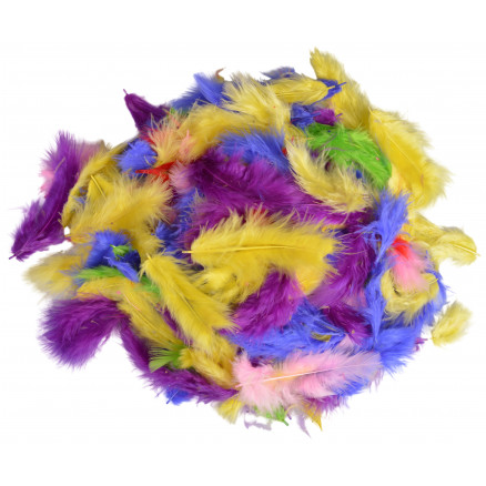 Federn/Daunen Farbenmix 5-8cm - ca. 20g von Diverse