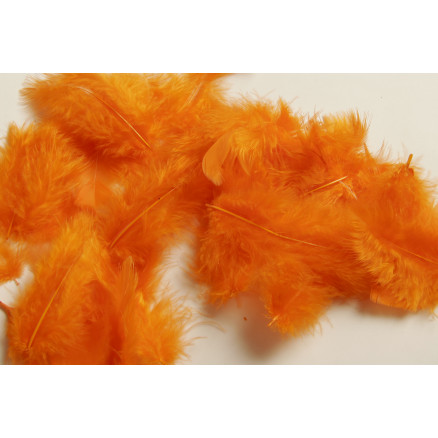 Federn/Daunen Orange 5-8cm - ca. 7g von Diverse