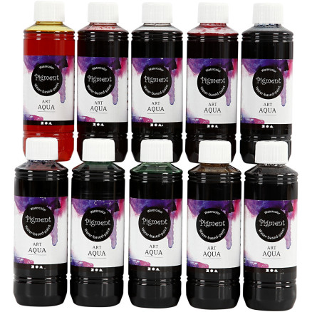 Flüssige Aquarellfarbe, Sortierte Farben, 10x250 ml/ 1 Pck von Diverse