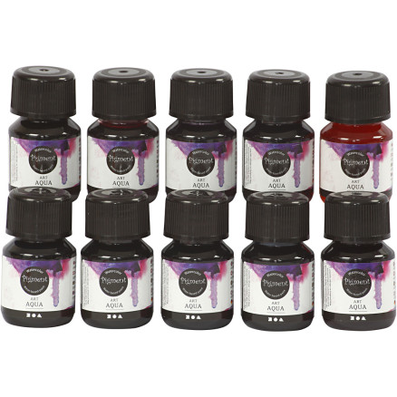 Flüssige Aquarellfarbe, Sortierte Farben, 10x30 ml/ 1 Pck von Diverse