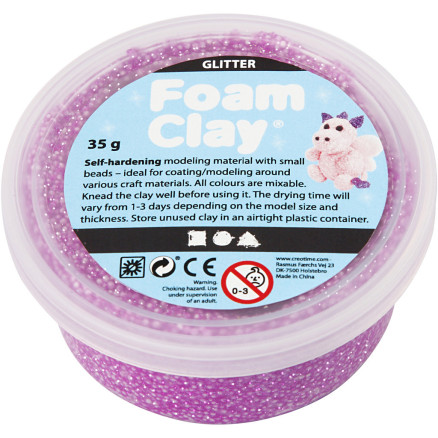 Foam Clay® , Glitter, Flieder, 35 g/ 1 Dose von Diverse