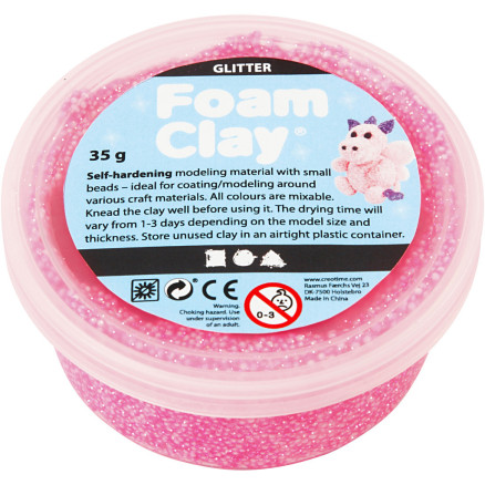 Foam Clay® , Glitter, Pink, 35 g/ 1 Dose von Diverse