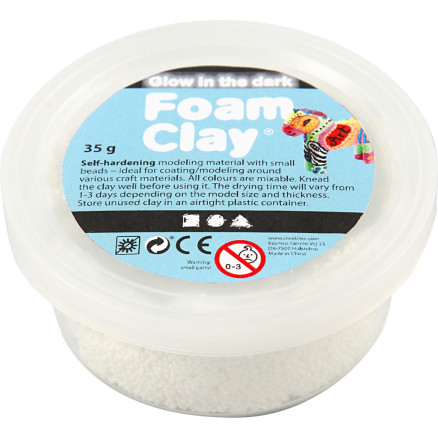 Foam Clay® , Leuchtet im Dunkeln, 35 g/ 1 Dose von Diverse