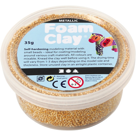 Foam Clay® , Metallic, Gold, 35 g/ 1 Dose von Diverse