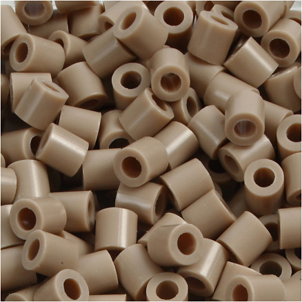 Fotoperlen, Größe 5x5 mm, Lochgröße 2,5 mm, medium, Beige (6), 6000 Stk/ 1 Pck von Diverse