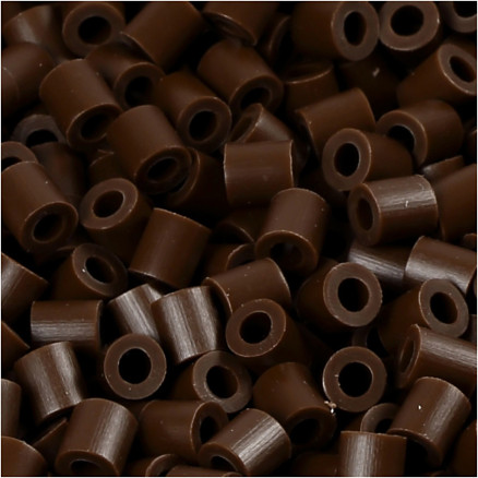 Fotoperlen, Größe 5x5 mm, Lochgröße 2,5 mm, medium, Dunkelbraun (2), 6000 Stk/ 1 Pck von Diverse