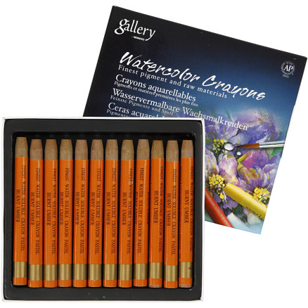Gallery Aquarell-Kreide, L 9,3 cm, Orange, 12 Stk/ 1 Pck Gallery Aquarell-Kreide, L 9,3 cm, Orange, 12 Stk/ 1 Pck von Diverse