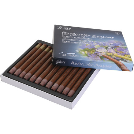 Gallery Aquarell-Kreide, Braun, 12 Stk/ 1 Pck Gallery Aquarell-Kreide, Braun, 12 Stk/ 1 Pck von Diverse