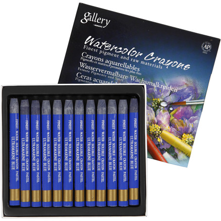 Gallery Aquarell-Kreide, L 9,3 cm, Dicke 8 mm, Ultramarin (339), 12 Stk/ 1 Pck von Diverse