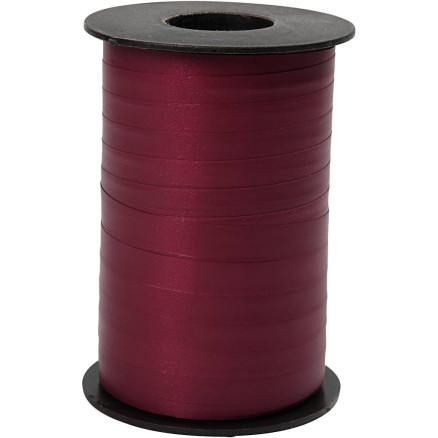 Geschenkband, B 10 mm, Matt, Dunkelrot, 250 m/ 1 Rolle von Diverse