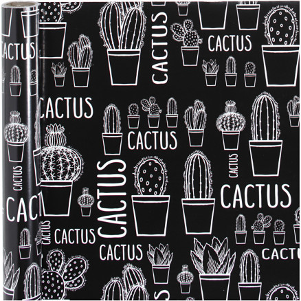 Geschenkpapier, Kaktus, B 50 cm, 80 g, 5 m/ 1 Rolle von Diverse