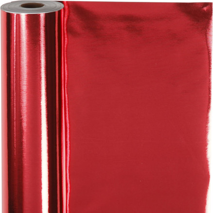 Geschenkpapier, B 50 cm, 65 g, Rot, 100 m/ 1 Rolle von Diverse