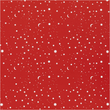 Geschenkpapier, Sterne und Monde, B 50 cm, 80 g, Dunkelrot, 100 m/ 1 Rolle Geschenkpapier, Sterne und Monde, B 50 cm, 80 g, Dunkelrot, 100 m/ 1 Rolle von Diverse