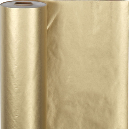 Geschenkpapier , B 50 cm, 60 g, Gold, 100 m/ 1 Rolle von Diverse