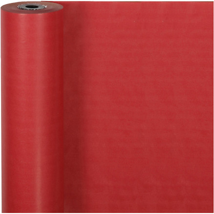 Geschenkpapier , B 50 cm, 60 g, Rot, 100 m/ 1 Rolle von Diverse