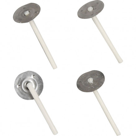 Gewachste Kerzendochte, L: 3,5cm, Stärke: 2mm, 100 Stk von Diverse