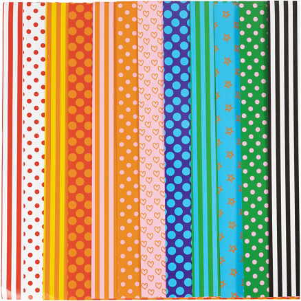 Glanzpapier, Pattern, Blatt 32x48 cm, 80 g, Sortierte Farben, 100 Bl. von Diverse