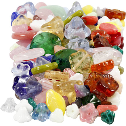 Glasperlen, Blätter, Blumen, Durchm. 6-17 mm, Lochgröße 0,5-1,5 mm, versch. Farben, 350g/ 1 Pk. Glasperlen, Blätter, Blumen, Durchm. 6-17 mm, Lochgröße 0,5-1,5 mm, versch. Farben, 350g/ 1 Pk. von Diverse