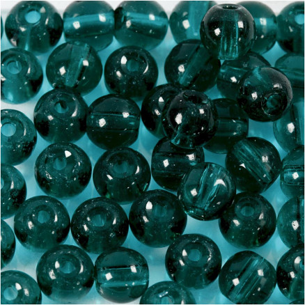 Glasperlen, Durchm. 4 mm, Lochgröße 1 mm, grün, 45 Stück / 1 Pk. Glasperlen, Durchm. 4 mm, Lochgröße 1 mm, grün, 45 Stück / 1 Pk. von Diverse