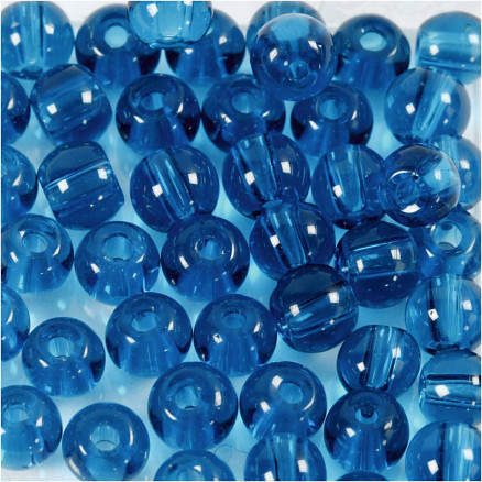 Glasperlen, diam. 4 mm, Lochgröße 1 mm, türkis, 45 Stück / 1 Pk. Glasperlen, diam. 4 mm, Lochgröße 1 mm, türkis, 45 Stück / 1 Pk. von Diverse