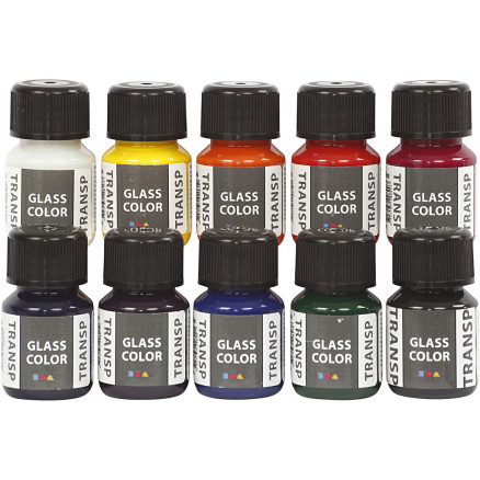 Glass Color Transparent, Sortierte Farben, 10x30 ml/ 1 Pck Glass Color Transparent, Sortierte Farben, 10x30 ml/ 1 Pck von Diverse