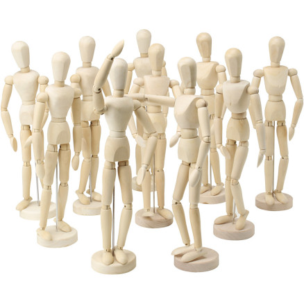 Gliederpuppe, H 29 cm, 10 Stk/ 1 Pck Gliederpuppe, H 29 cm, 10 Stk/ 1 Pck von Diverse